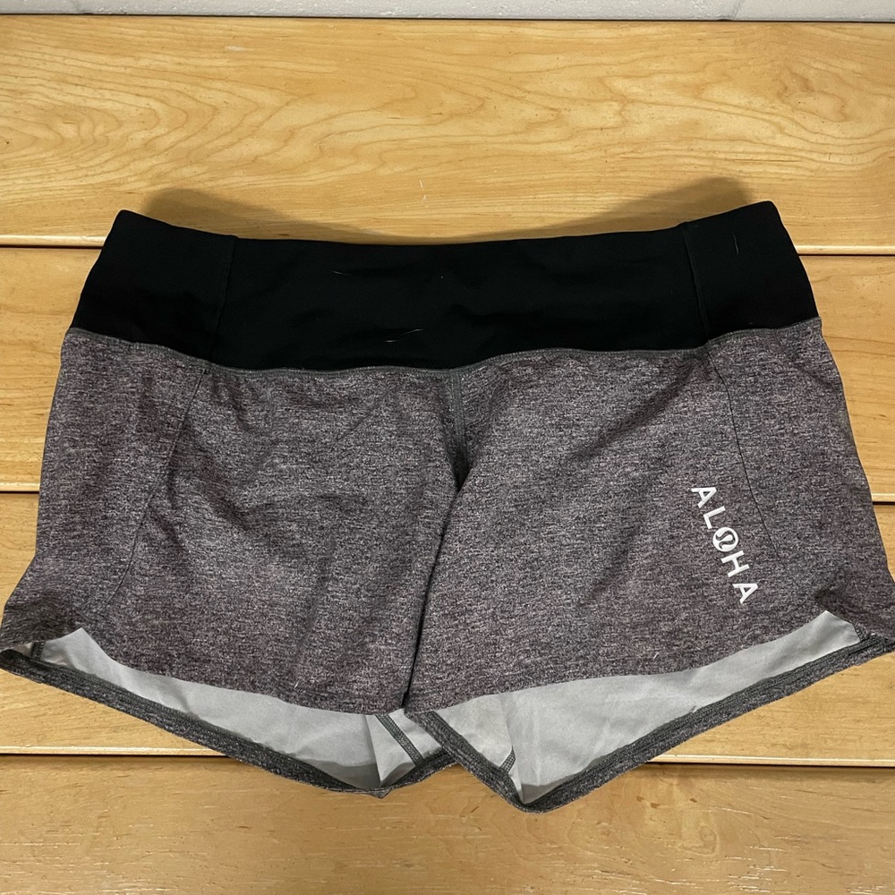 Lululemon run times shorts size 8. Hawaii aloha logo 4”